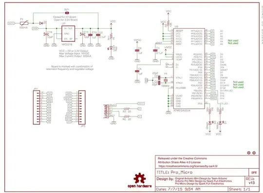 Schematic of pro micro