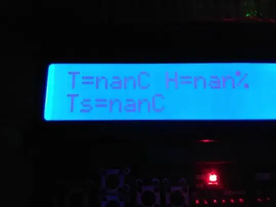 The error I get when trying to set the temperature.