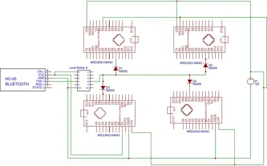 Diode's keep pins from leaking voltage onto line, level shifter compensates for voltage drop over diode