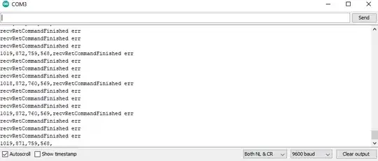Image of the serial Monitor
