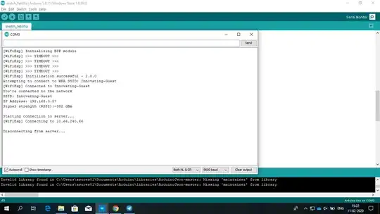Getting output on serial monitor as in image