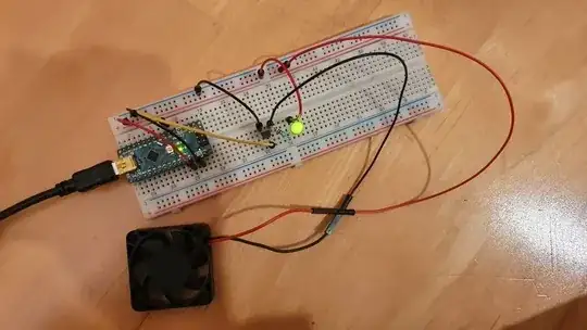 How it actually looked - but missing a resistor which I forgot to add in this (Refer to circuit)