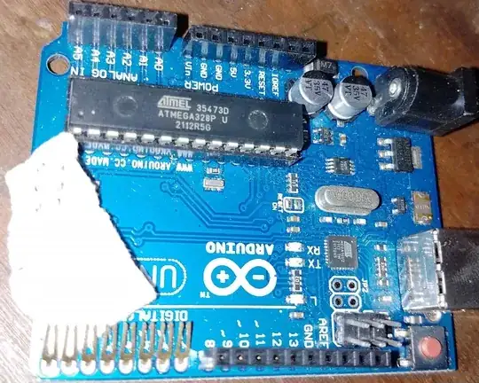 The image shows an adruino uno r3. with some silver pin headers