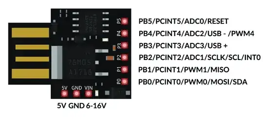 Digispark Rev.3 Kickstarter with ATTiny85