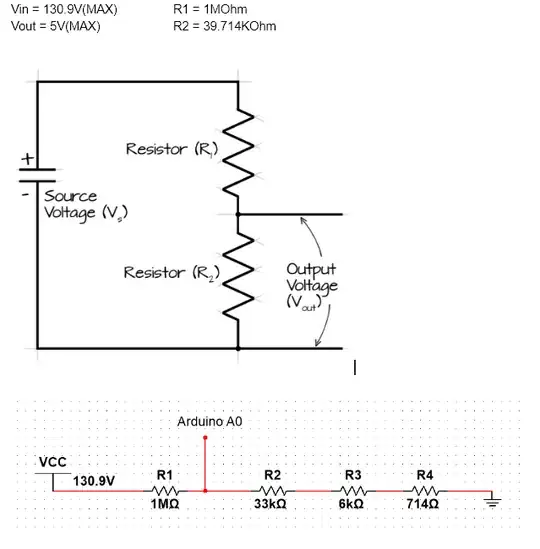 Voltage Divider to step down to 0-5V range
