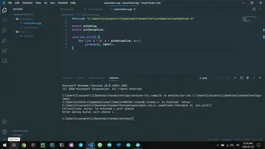 On the left is the file setup