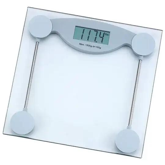 Digital bathroom scale with 4 sensors
