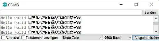 Screenshot of output in Arduino IDE 1