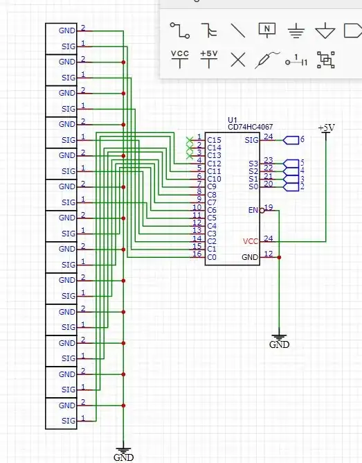 This is the image of the schematic for the project I am working on