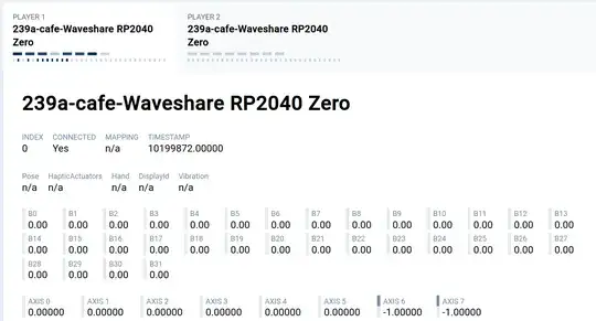 Player 1 and Player 2 Gamepads