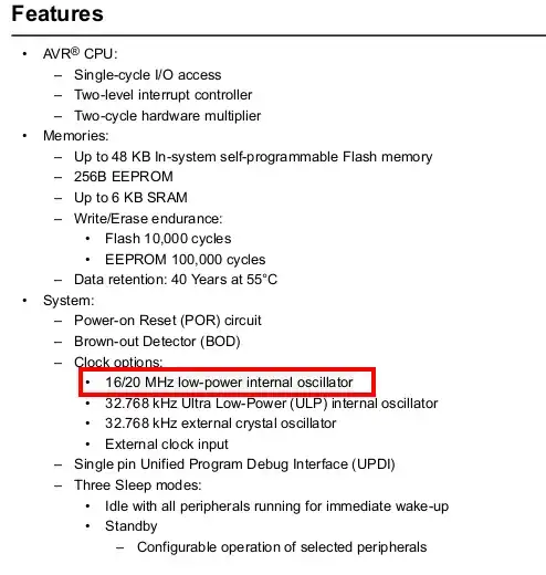 16/20mhz datasheet