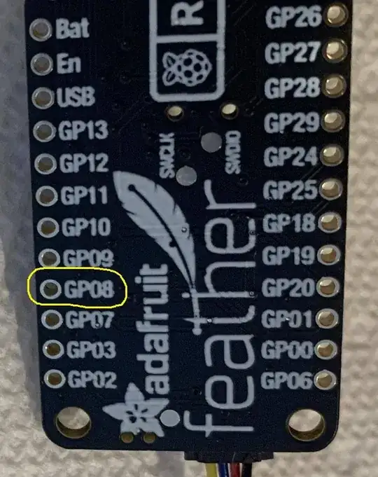 reverse face of feather with the same location labeled "GP08"