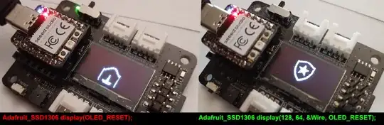 Side by side comparison of both constructor usages.