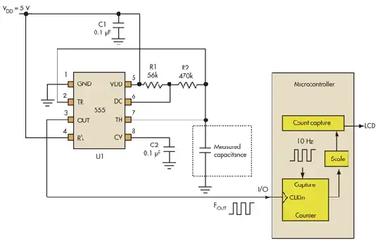 555 timer capacitance meter