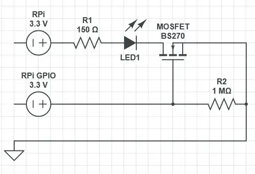 GPIO used to switch BS270 transistor on and off