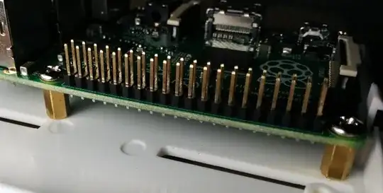 Pi with M3 floppy drive screws and motherboard stand-offs