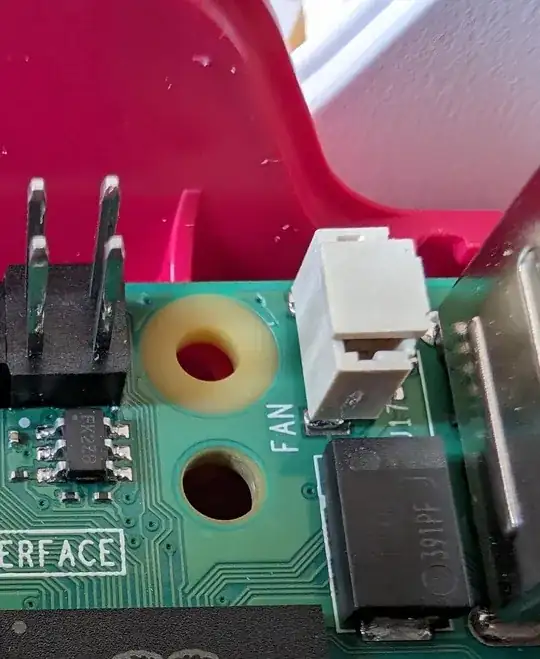 close up of fan socket