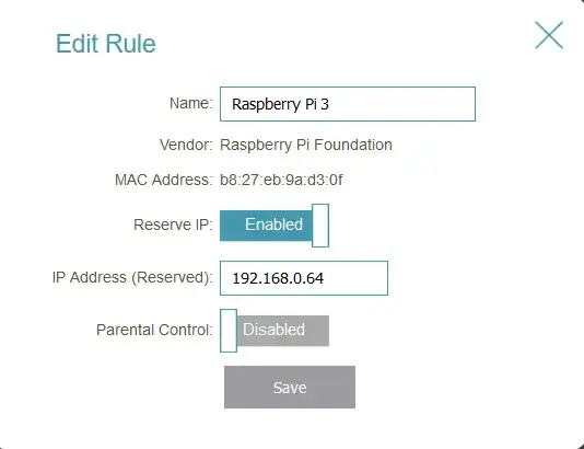 Connected client on the router