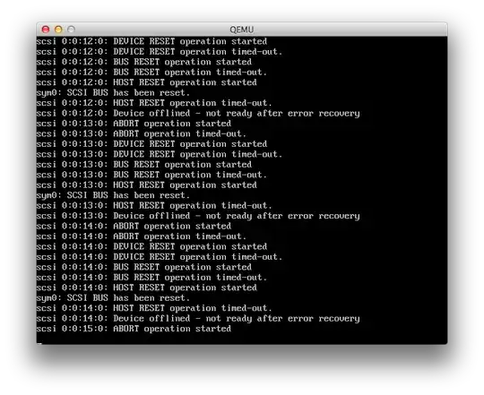 Screenshot of QEMU window first run #2