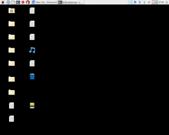 Black Desktop with Icons