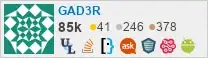 profile for GAD3R on Stack Exchange, a network of free, community-driven Q&A sites