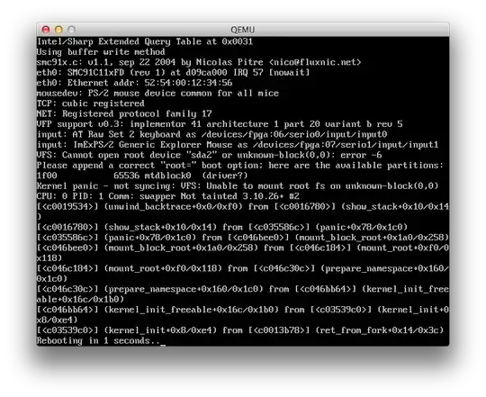 Screenshot of QEMU window first run #3