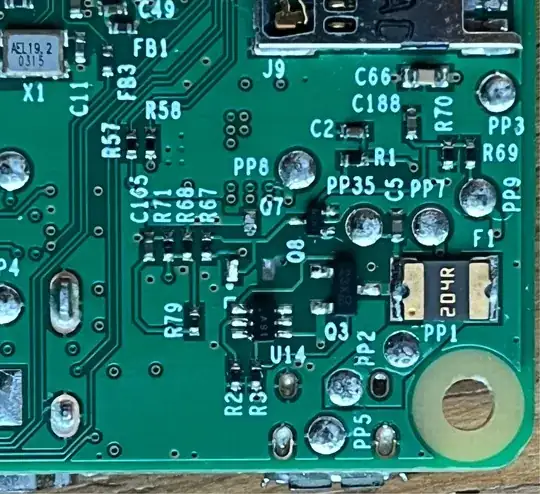 Faulty RPI2, with missing piece