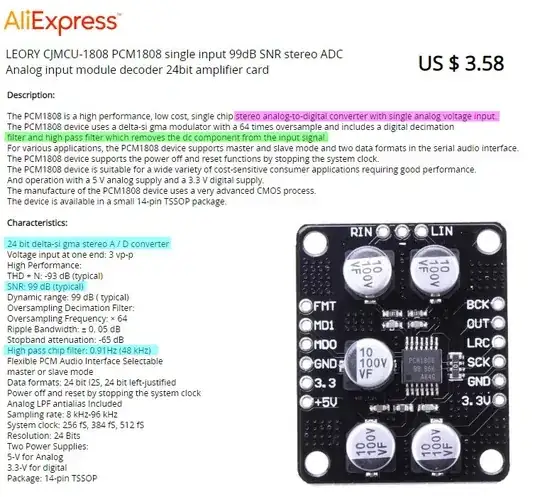 pcm1802 module features