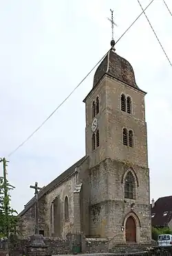 The church in Sainte-Agnès
