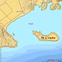 Île-à-Vache and the coast of southwestern Haiti