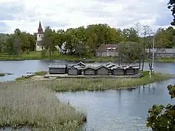 Image 5Āraiši lake fortress (reconstruction) dates back to the late Iron Age (from History of Latvia)