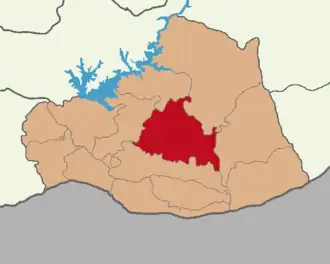 Map showing Haliliye District in Şanlıurfa Province