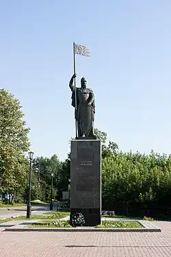 A statue of Alexander Nevsky in Gorodets