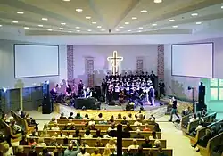 Pentecostal worship in Murmansk.
