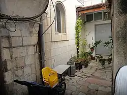 View of alley in the courtyard