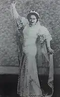 Badia Masabni in her wedding dress on 11 September 1924