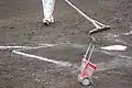 Line marker with lines needing repair