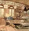 Allen Herbert’s House, 1896 watercolor painting by Isobel Osbourne, Honolulu Museum of Art