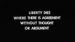 Liberty Dies Where There Is Agreement Without Thought or Argument from May 1968, Curzon Cinemas, London UK, 2008