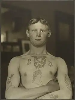 Tattooed German stowaways deported May, 1911