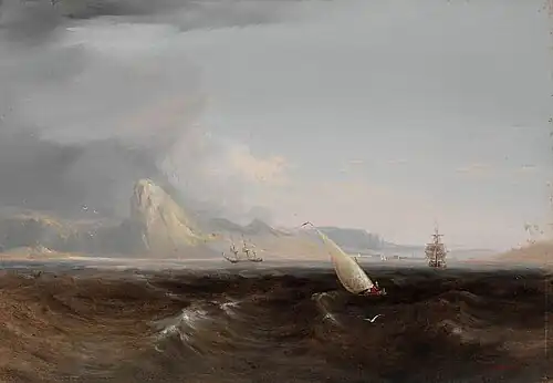 Tahiti, 1840, Conrad Martens, oil painting