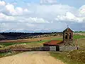 Sahornil Church from the road of Escalonilla.