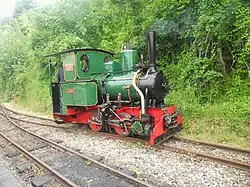 'Jenny' runs round the train at Cragside