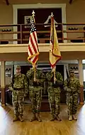 1-337 color guard ready for the battalion reactivation ceremony
