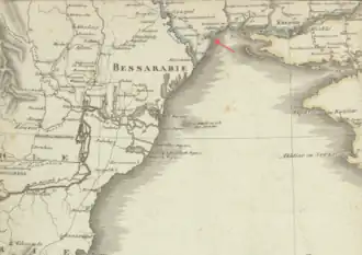 Map of Odesa region, 1809