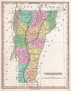 Image 55Vermont in 1827. The county boundaries have since changed. (from Vermont)