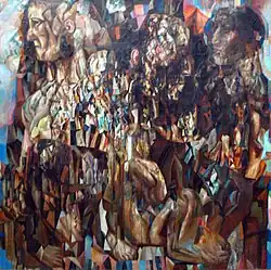 Pavel Filonov. Composition. Faces. 1915