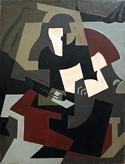 María Blanchard, 1917, Woman with guitar, oil on canvas, 100 x 72 cm