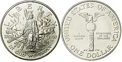 1989 Congress Bicentennial Silver Dollar