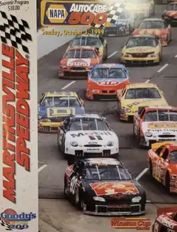 The 1999 NAPA Autocare 500 program cover.